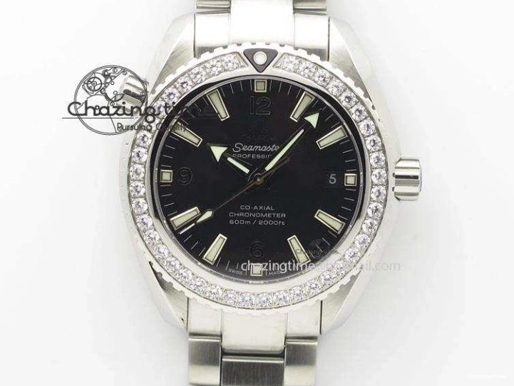 0823 De Ville Hour Vision Co-Axial 41mm SS V6F Best Edition Black Dial On SS Bracelet A BestValue 8277